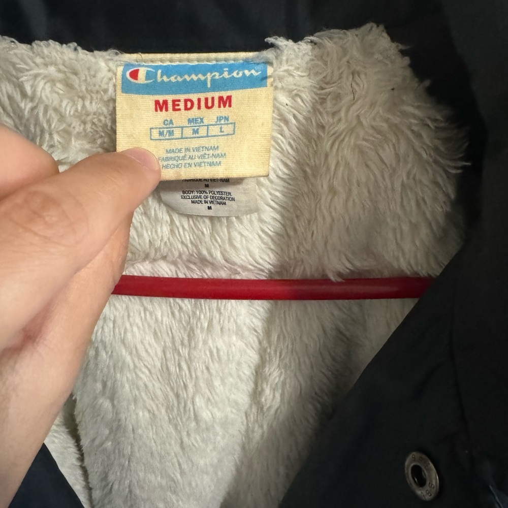 Champion Black Jacket with Fleece Lining - Picture 3 of 5